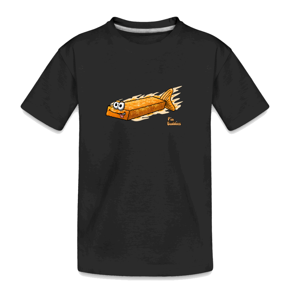 Fischstäbchen - Teenager Premium Bio T-Shirt - Schwarz
