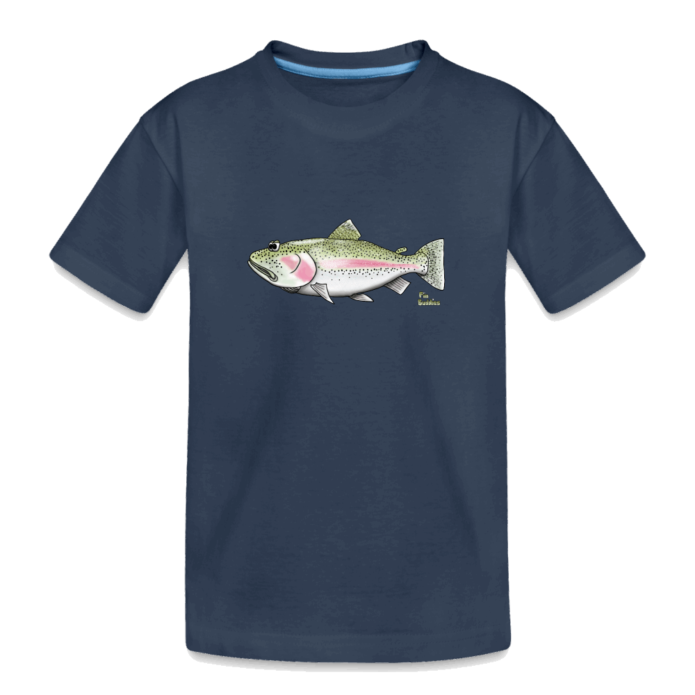Regenbogenforelle - Teenager Premium Bio T-Shirt - Navy