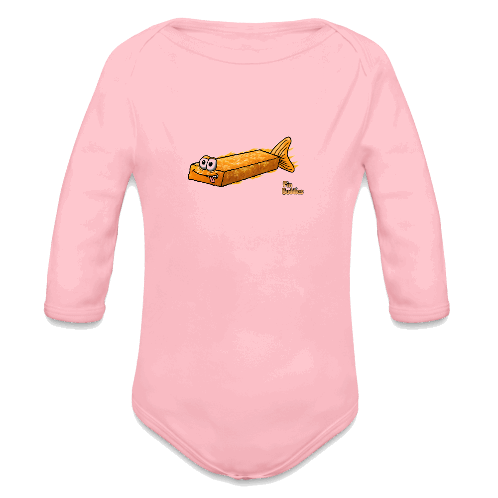 Fischstäbchen - Bio-Langarm-Body - Hellrosa