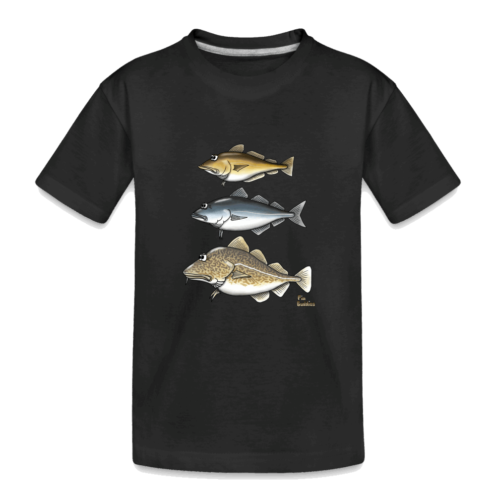 Norwegen-Triple - Teenager Premium Bio T-Shirt - Schwarz
