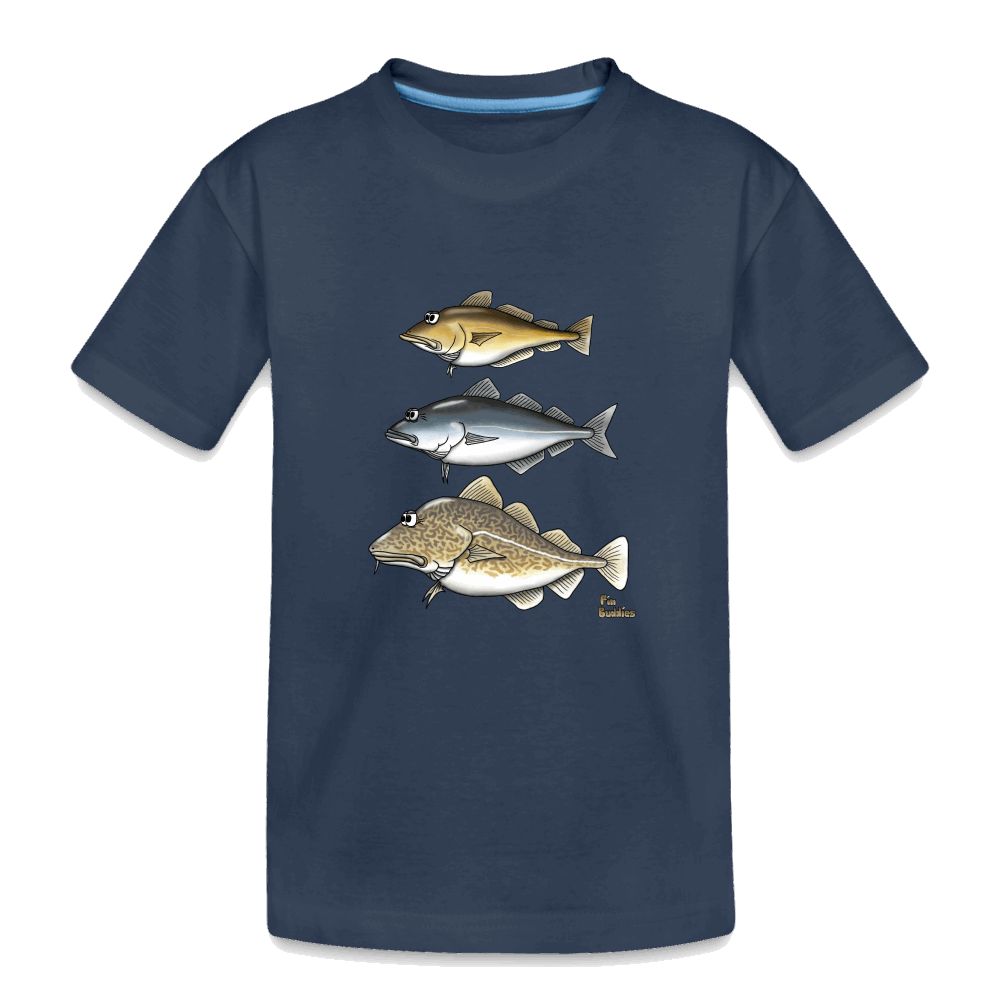 Norwegen-Triple - Teenager Premium Bio T-Shirt - Navy
