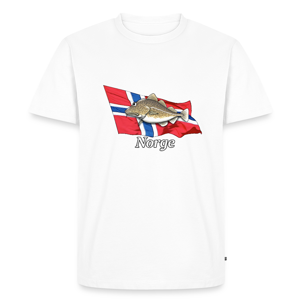 Norge-Dorsch - Männer Premium Bio T-Shirt - Weiß