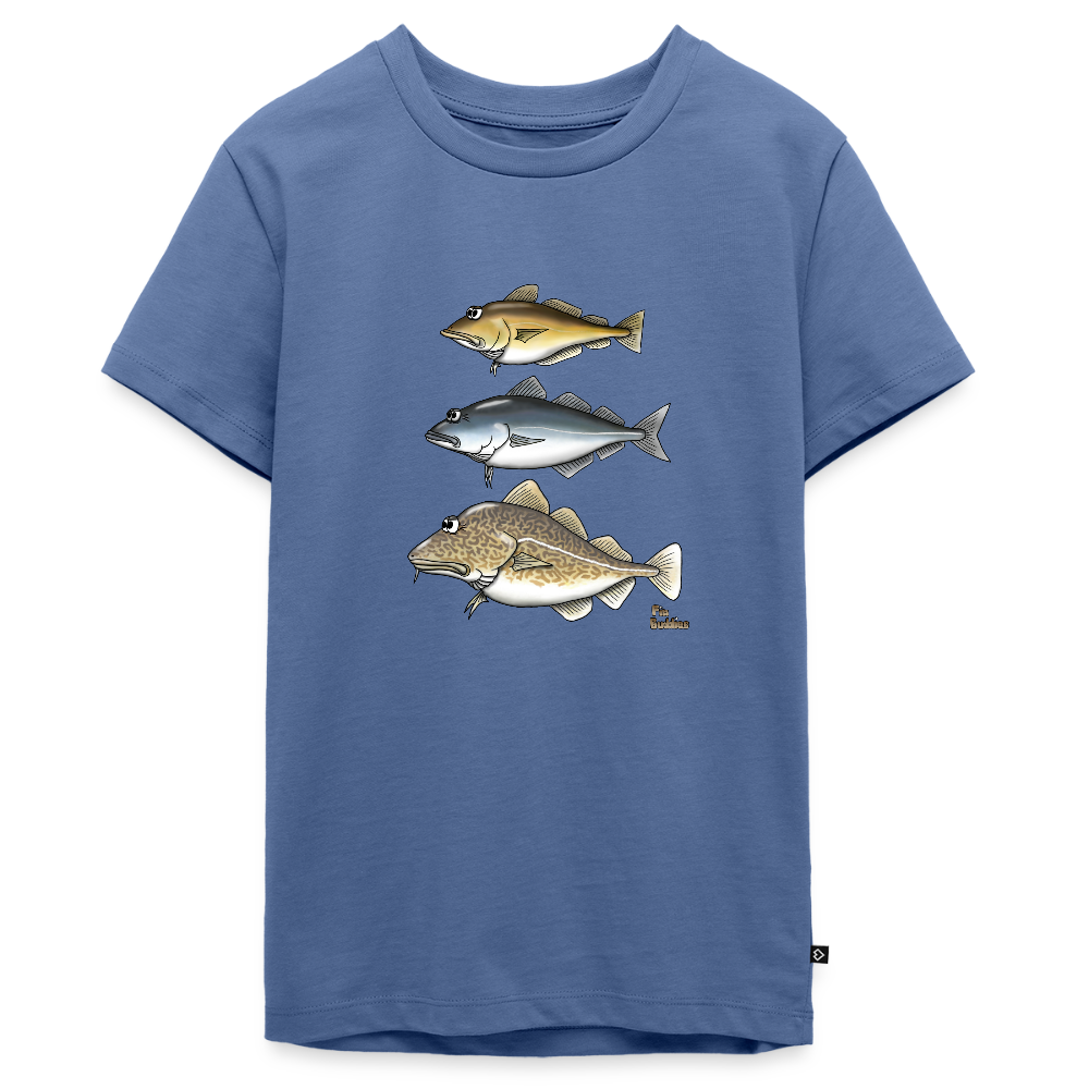 Norwegen-Triple - Teenager Premium Bio T-Shirt - Taubenblau