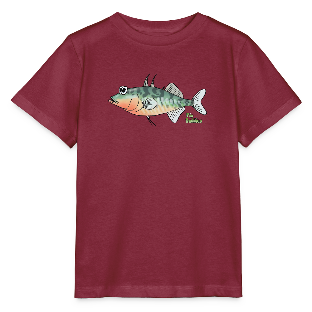 Stichling - Kinder Bio T-Shirt - Burgunderrot