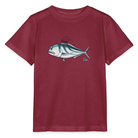 Rooster - Kinder Bio-T-Shirt - Burgunderrot