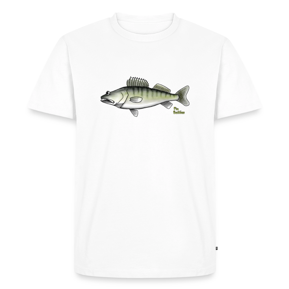 Zander - Männer Premium Bio T-Shirt - Weiß