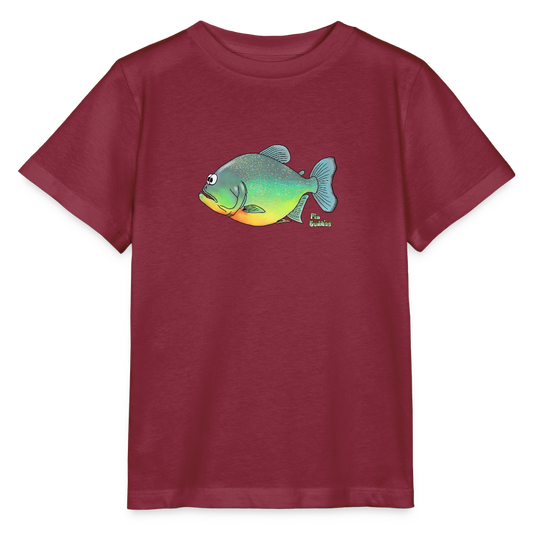 Piranha - Kinder Bio-T-Shirt - Burgunderrot