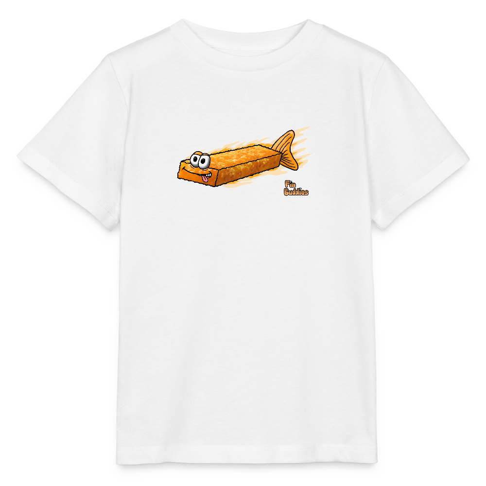 Fischstäbchen - Kinder Bio-T-Shirt - Weiß