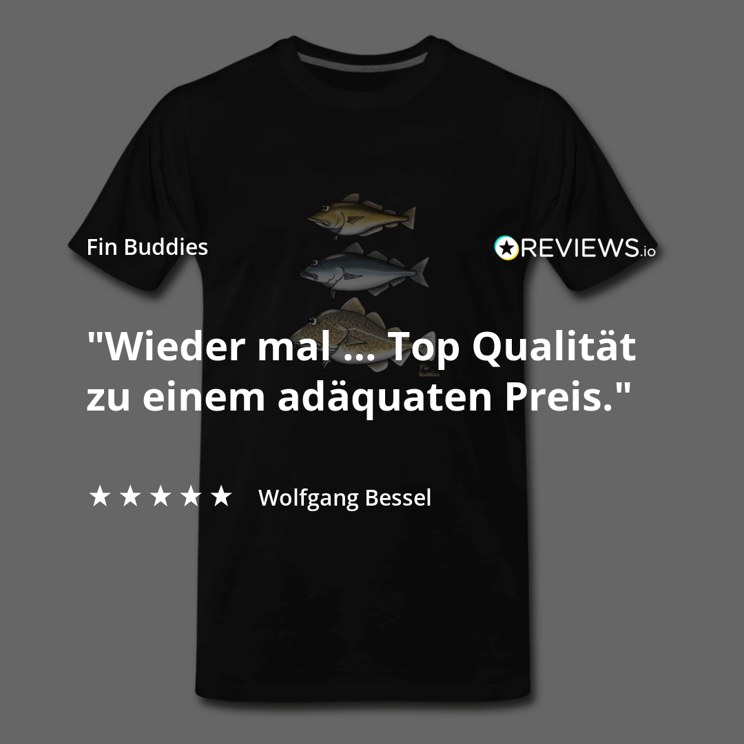 Pollack Seelachs Dorsch Triple - Männer Premium Bio-T-Shirt