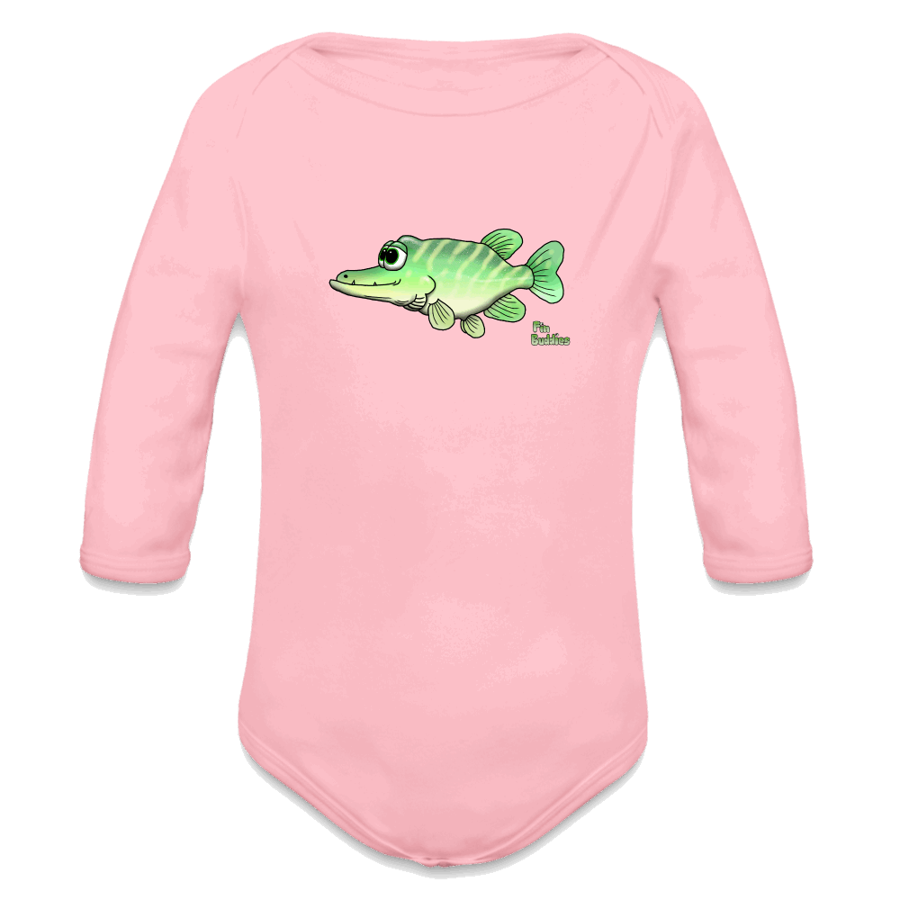 Baby Hecht - Bio-Langarm-Body - Hellrosa