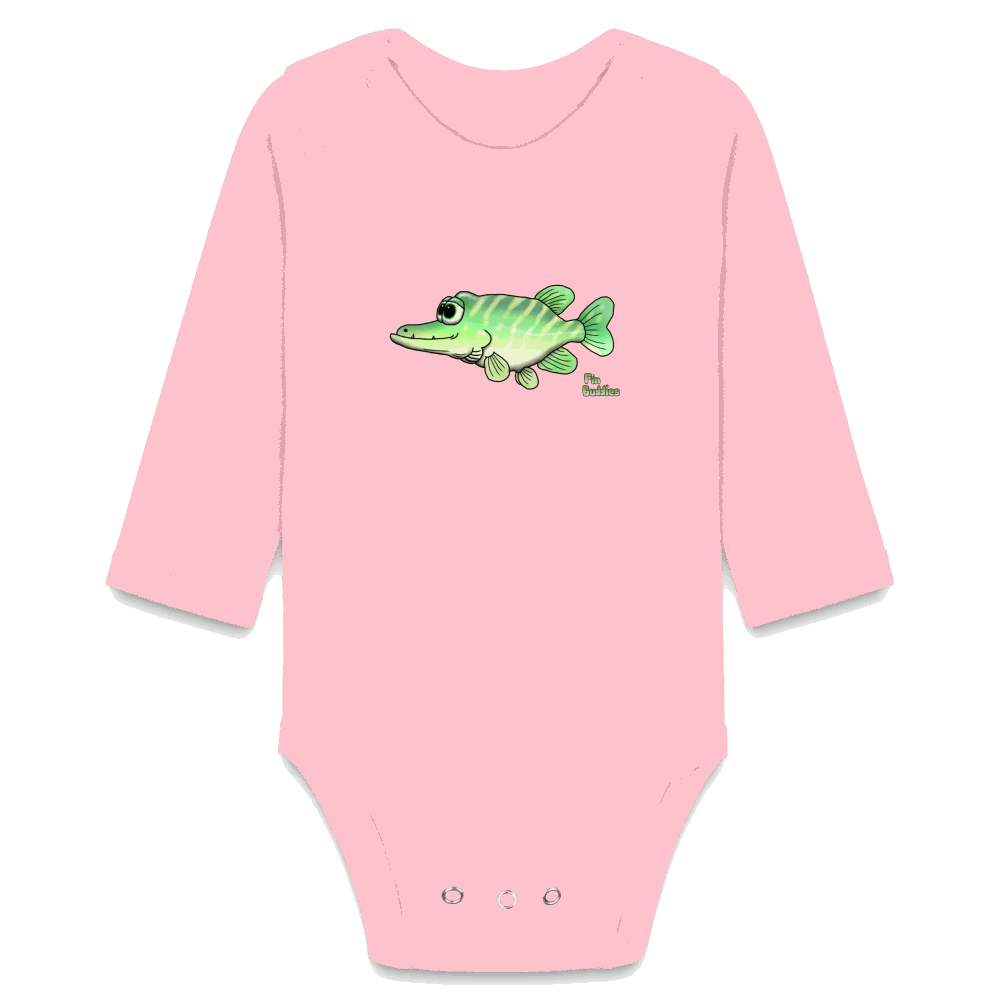 Baby Hecht - Bio-Langarm-Body - Hellrosa