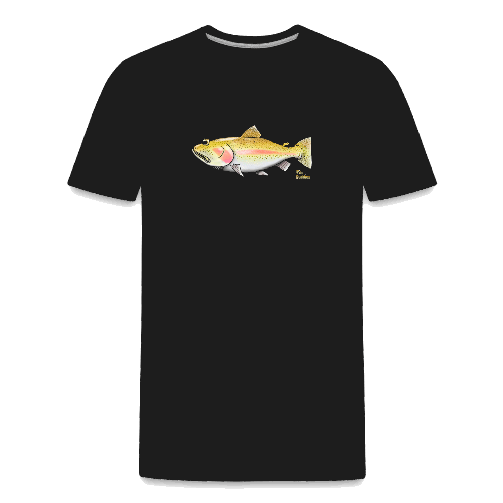 Goldforelle - Angel T-Shirt für Männer - Premium Bio T-Shirt - Schwarz