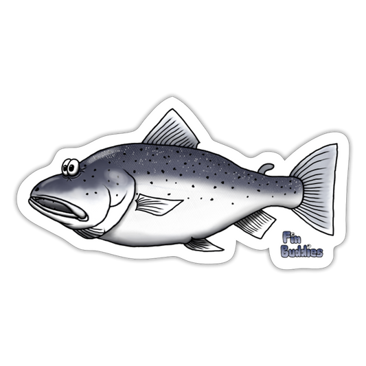 Meerforelle - Sticker - Mattweiß