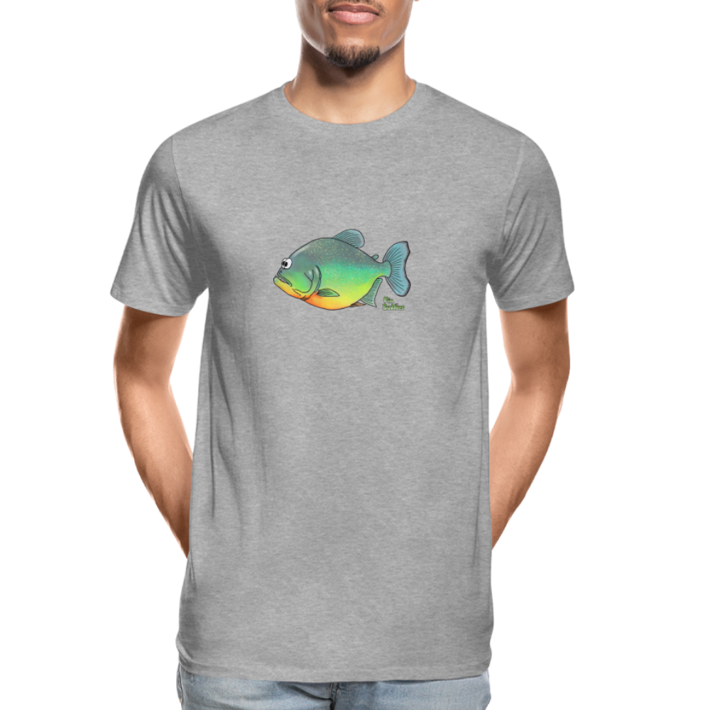 Piranha - Männer Premium Bio T-Shirt - Grau meliert
