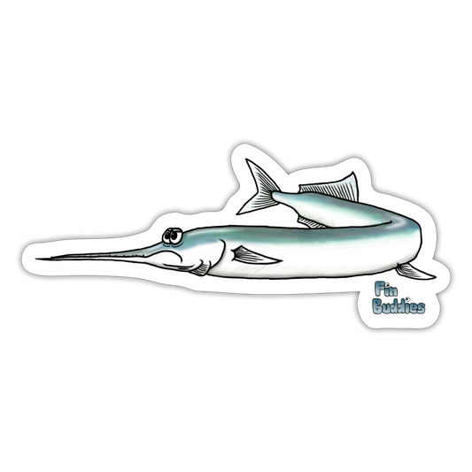 Hornhecht - Sticker - Mattweiß