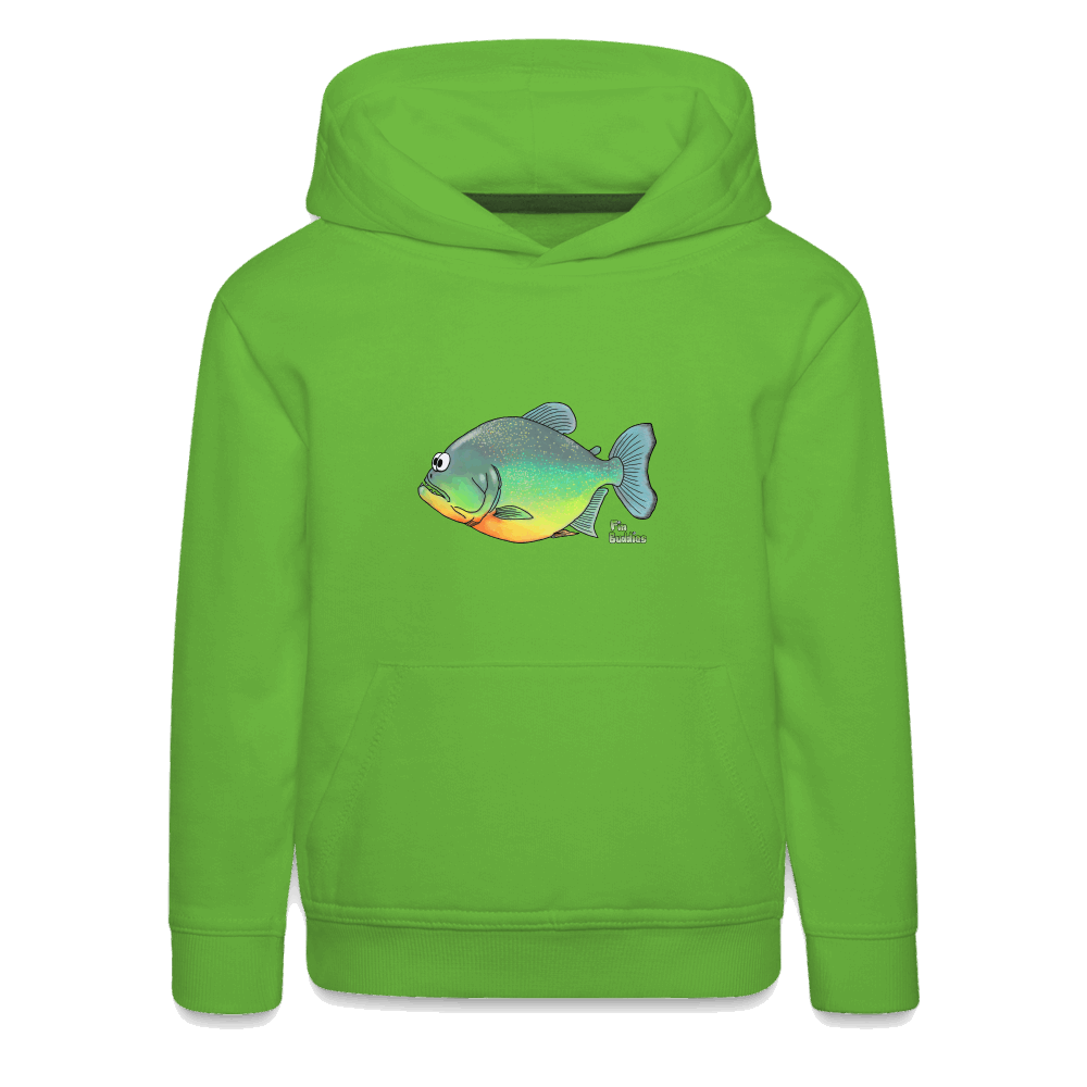 Piranha - Kinder und Jugendliche Premium Hoodie - Hellgrün