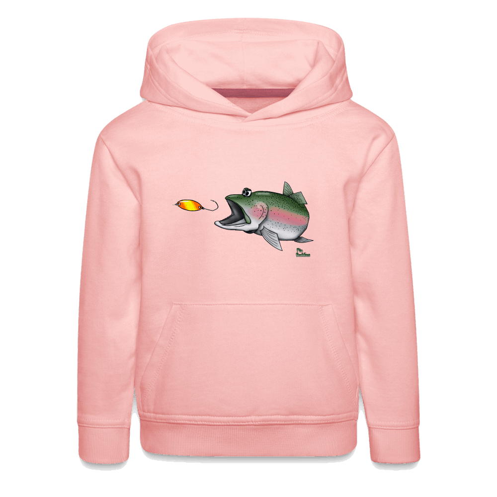 Regenbogenforelle mit Spoon - Nils Spezial - Kinder Premium Hoodie - Kristallrosa