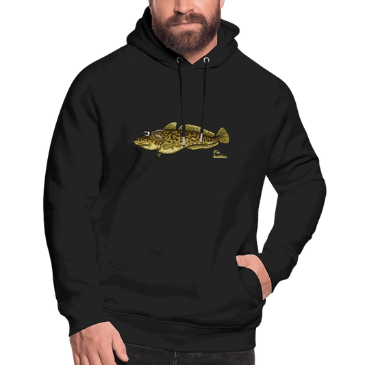 Quappe - Angler-Bio-Hoodie - Schwarz