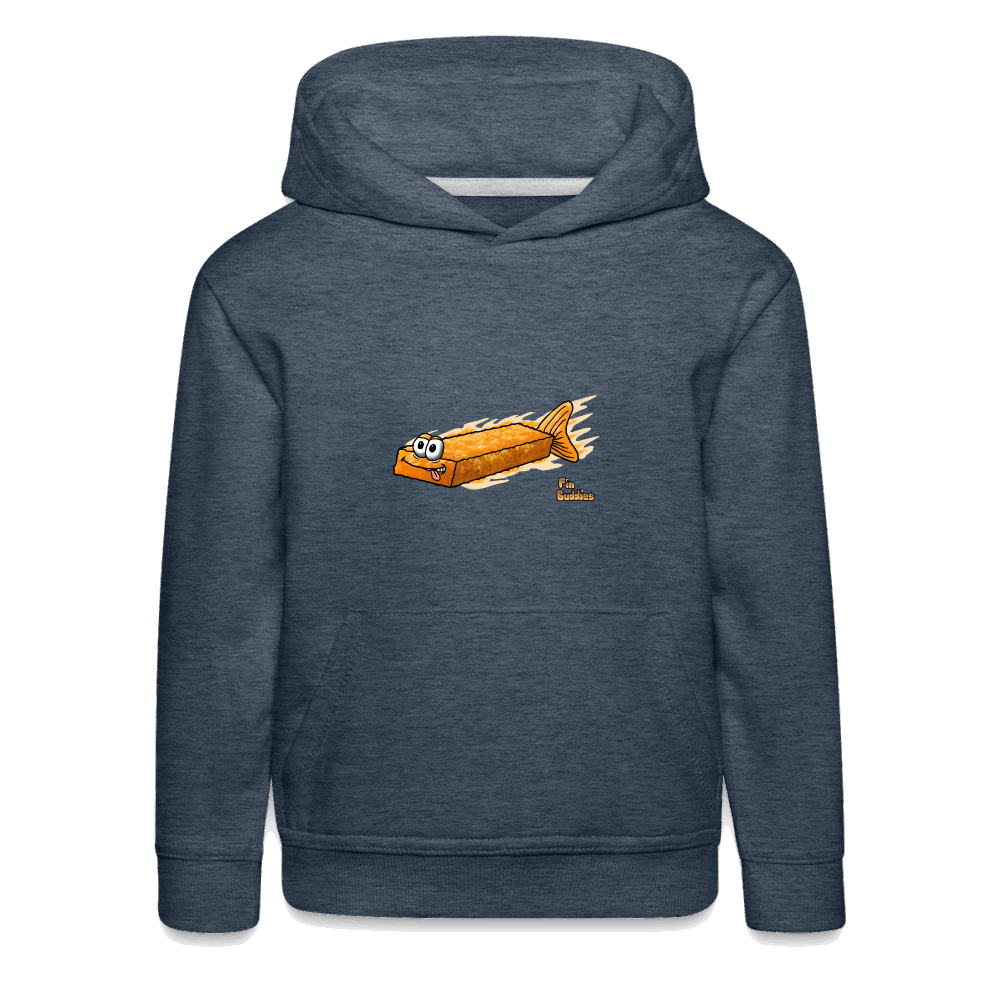 Fischstäbchen - Kinder Premium Hoodie - Jeansblau