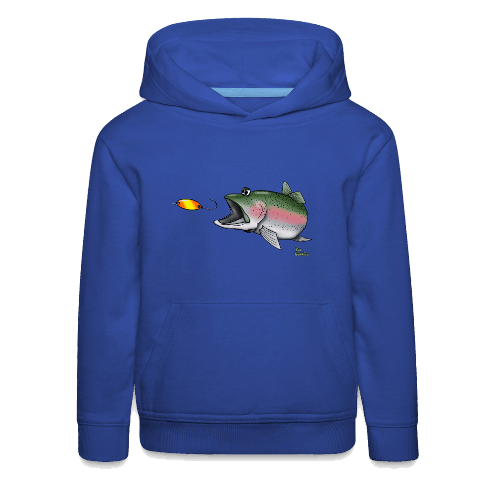 Regenbogenforelle mit Spoon - Nils Spezial - Kinder Premium Hoodie - Royalblau