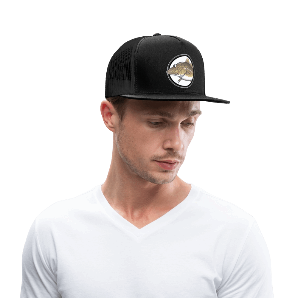 Dorsch im Fokus - Trucker Cap - Schwarz/Schwarz