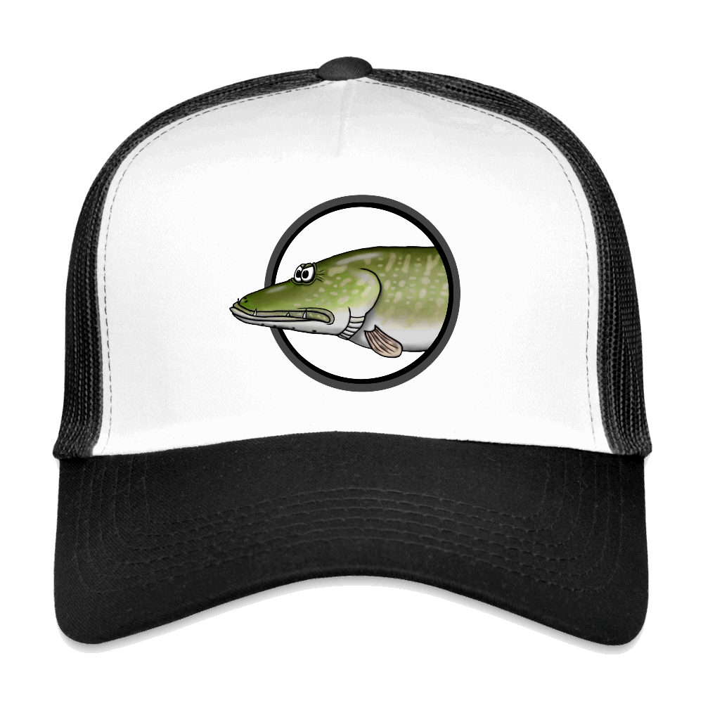 Hecht im Fokus – Angler Cap mit Fischmotiv – Fin Buddies
