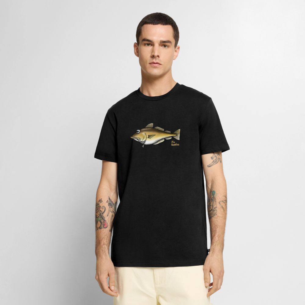 Pollack - Männer Premium Bio T-Shirt - Schwarz
