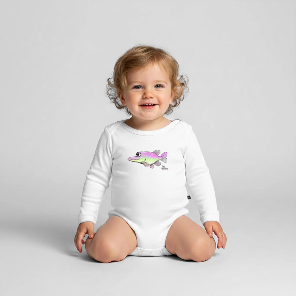 Girlie Pike - Baby Bio-Langarm-Body - Weiß