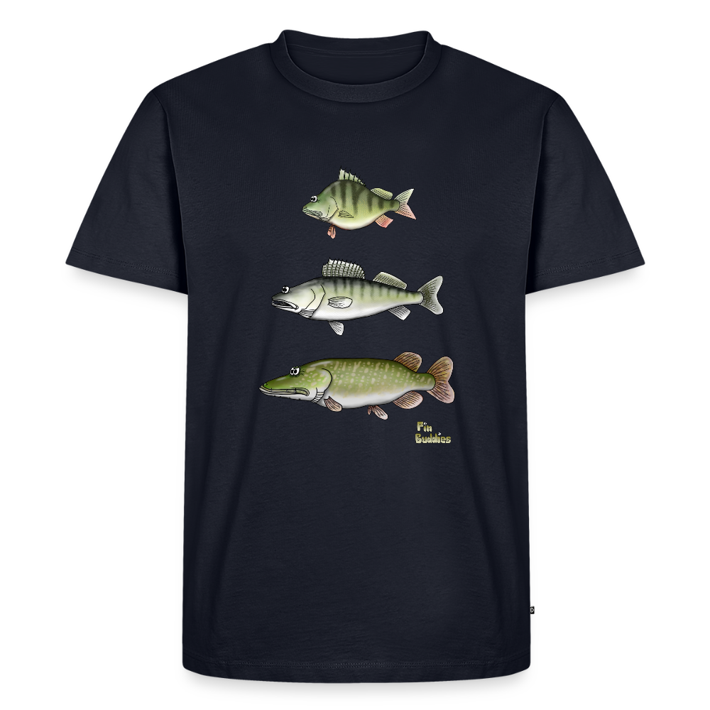 Hecht Zander Barsch Triple - Männer Premium Bio T-Shirt - Navy