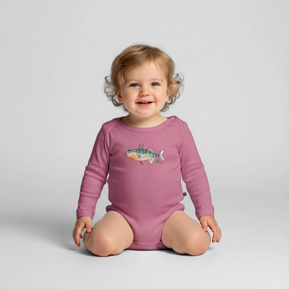 Stichling - Baby Bio-Langarm-Body - Mauve