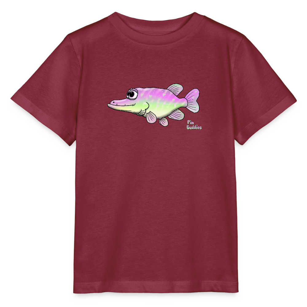Girlie Pike - Kinder Bio-T-Shirt - Burgunderrot