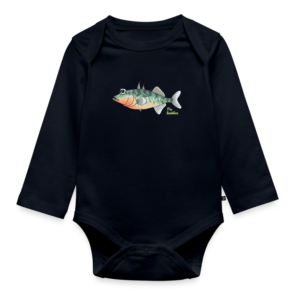 Stichling - Baby Bio-Langarm-Body - Navy