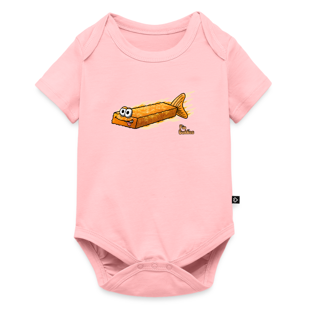 Fischstäbchen - Baby Bio-Kurzarm-Body - Rosa