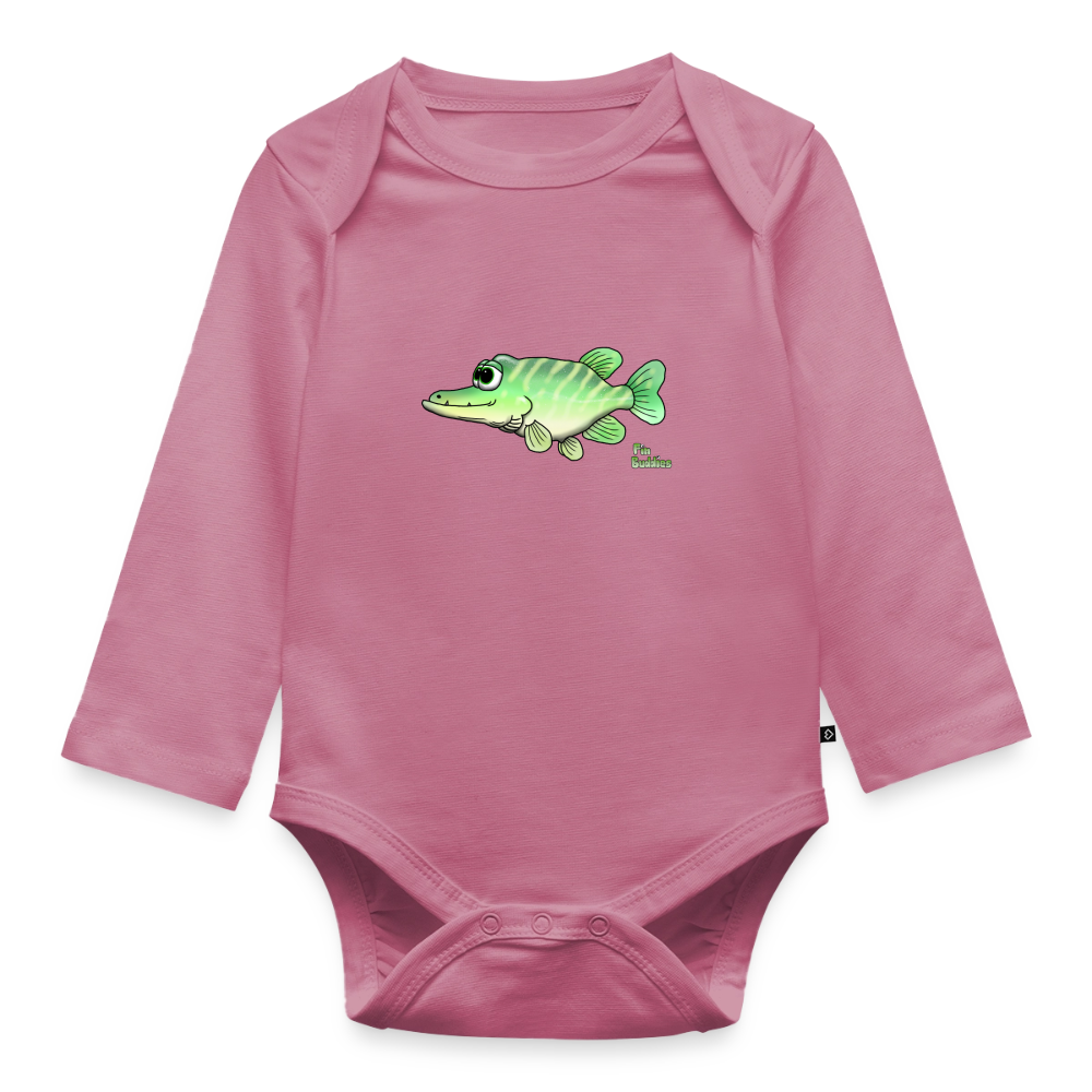 Baby Hecht -  Bio-Langarm-Body - Mauve