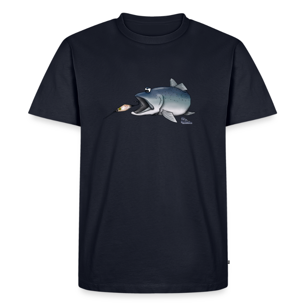 Forelle mit Spoon - Premium Männer Bio T-Shirt - Navy