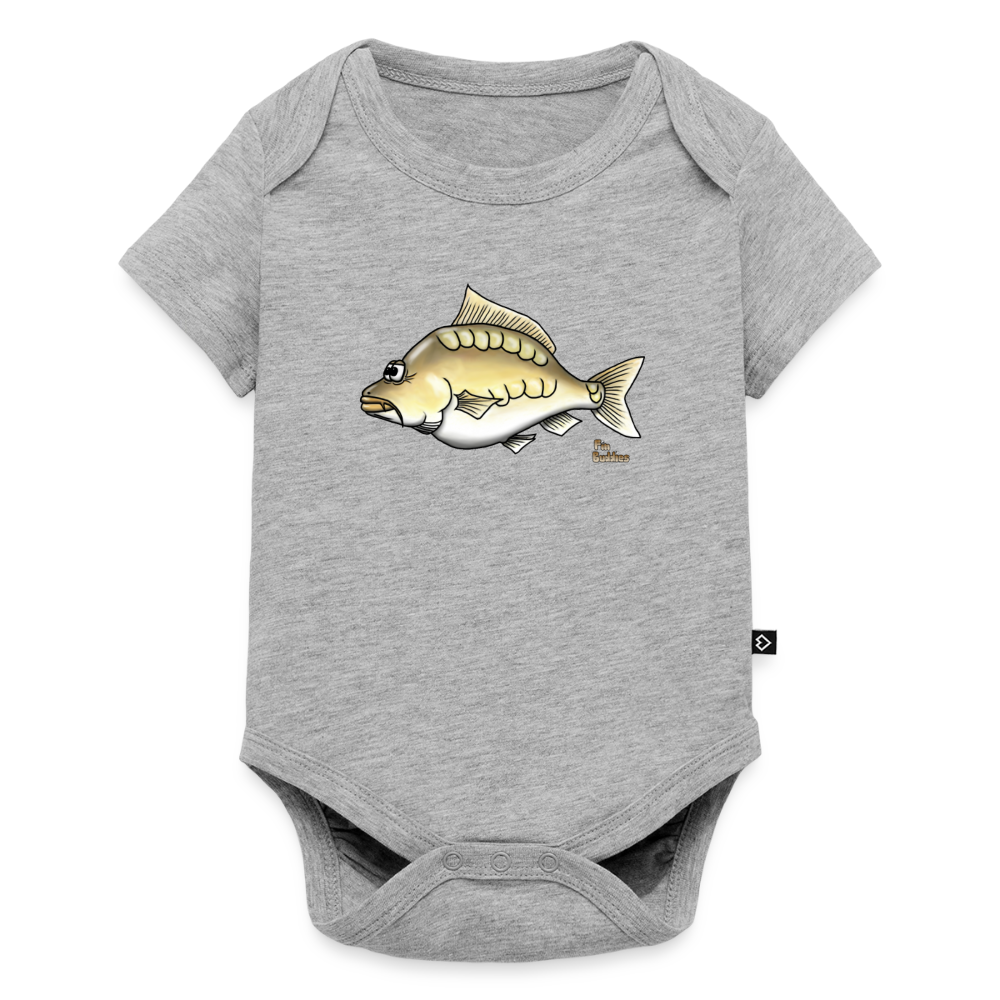 Baby Bio-Kurzarm-Body - Grau meliert