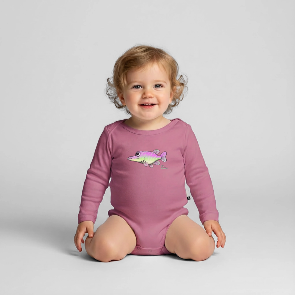 Girlie Pike - Baby Bio-Langarm-Body - Mauve