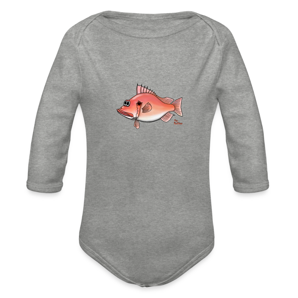 Rotbarsch - Baby Bio-Langarm-Body - Grau meliert