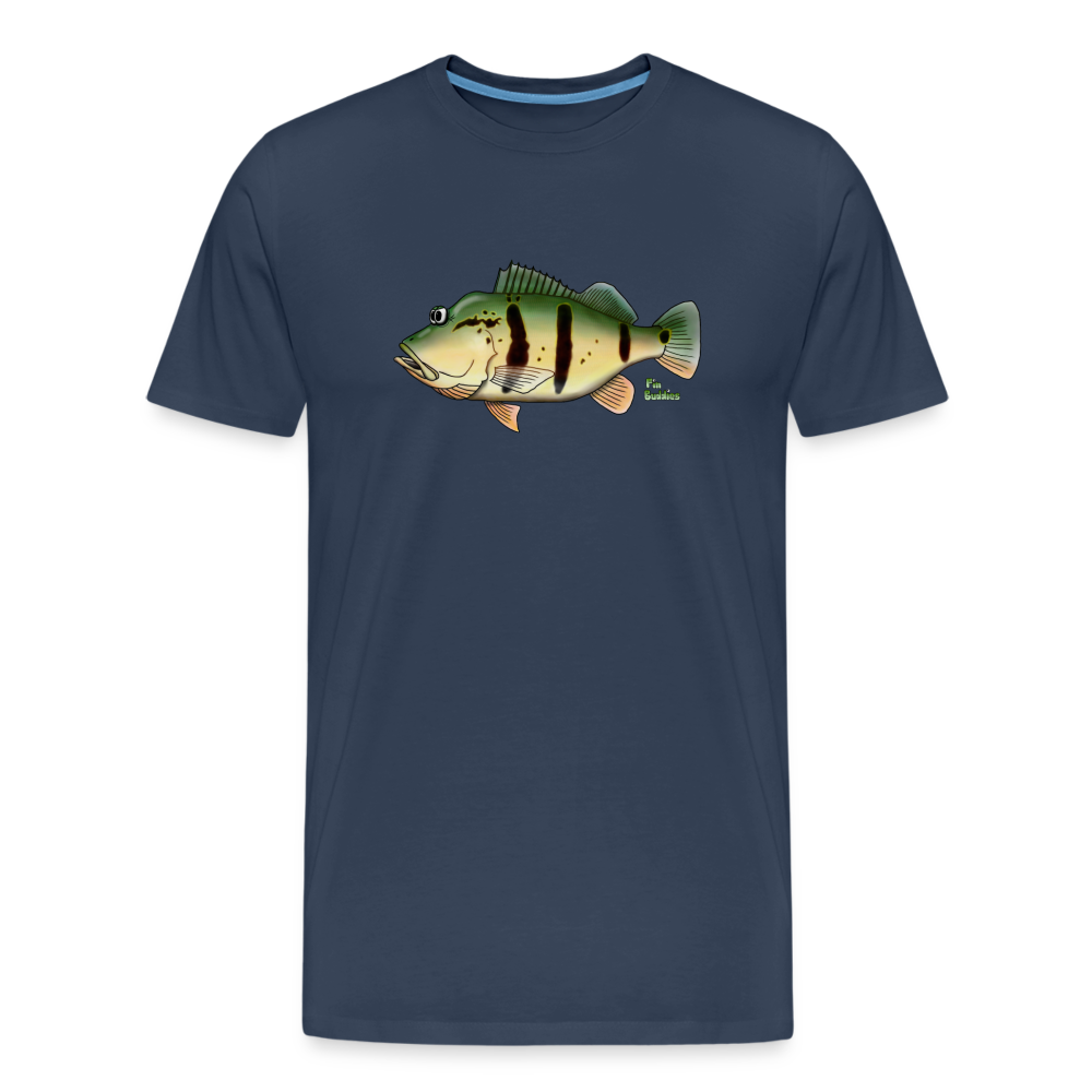 Peacock - Männer Premium Bio T-Shirt - Navy