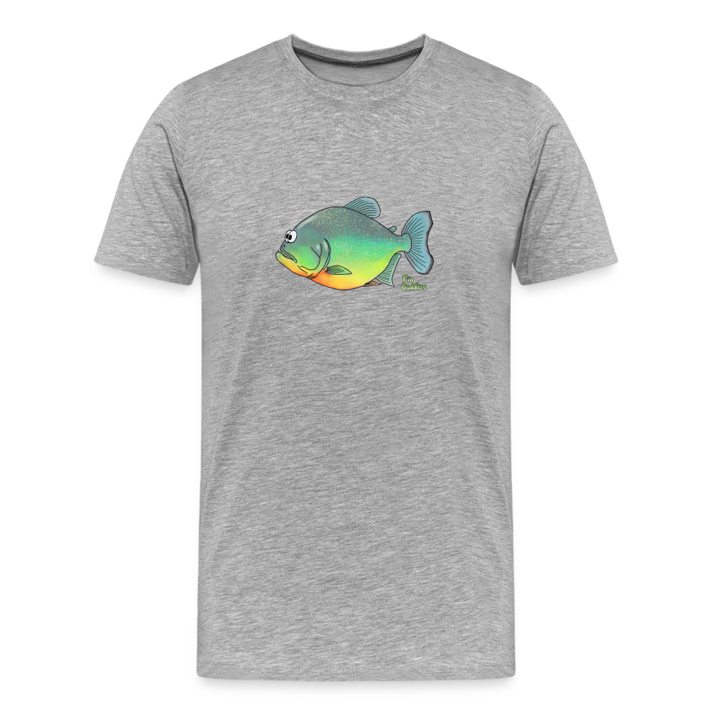 Piranha - Männer Premium Bio T-Shirt - Grau meliert