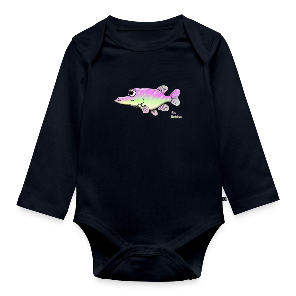 Girlie Pike - Baby Bio-Langarm-Body - Navy