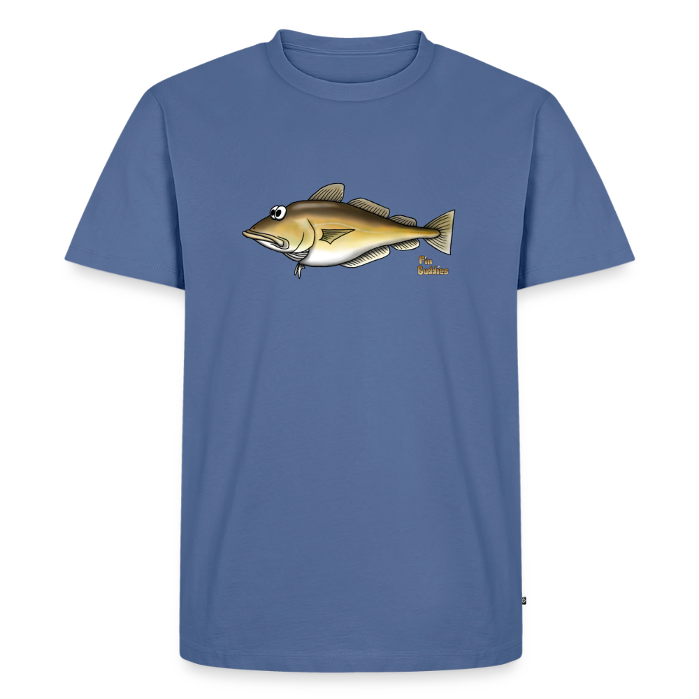 Pollack - Männer Premium Bio T-Shirt - Taubenblau