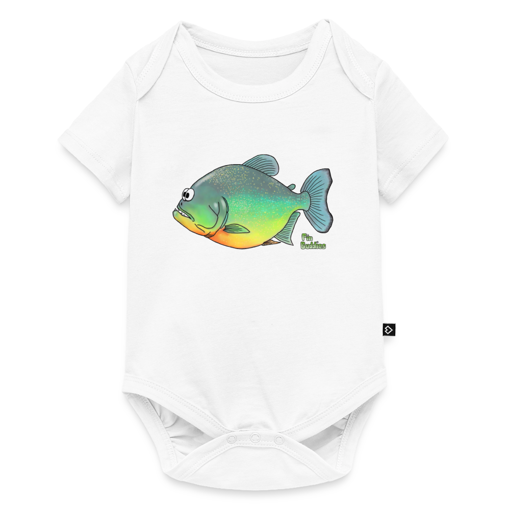 Piranha - Baby Bio-Kurzarm-Body - Weiß