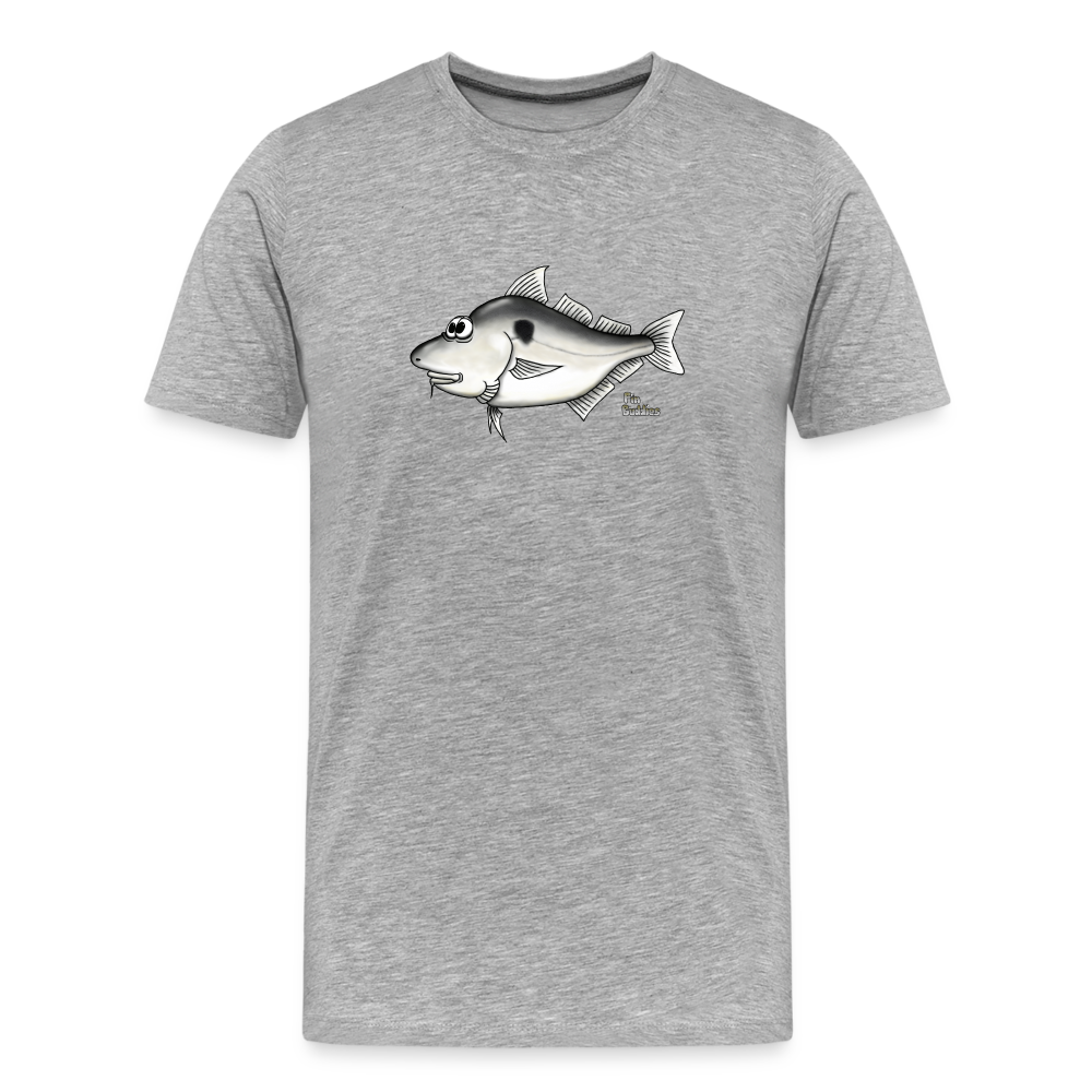 Schellfisch - Männer Premium Bio T-Shirt - Grau meliert