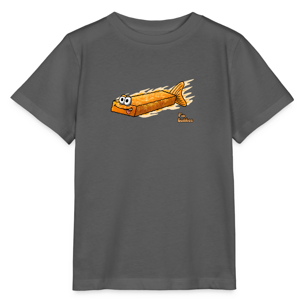 Fischstäbchen - Kinder Bio-T-Shirt - Anthrazit