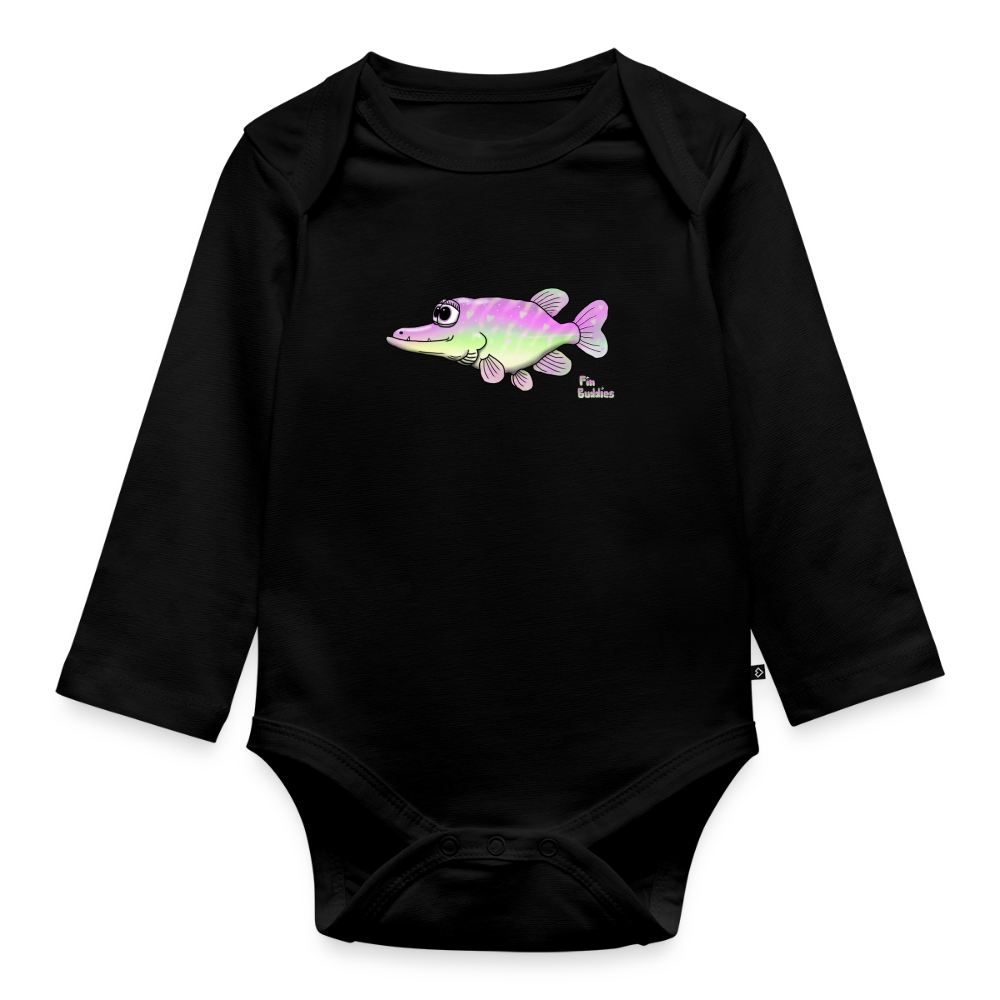 Girlie Pike - Baby Bio-Langarm-Body - Schwarz