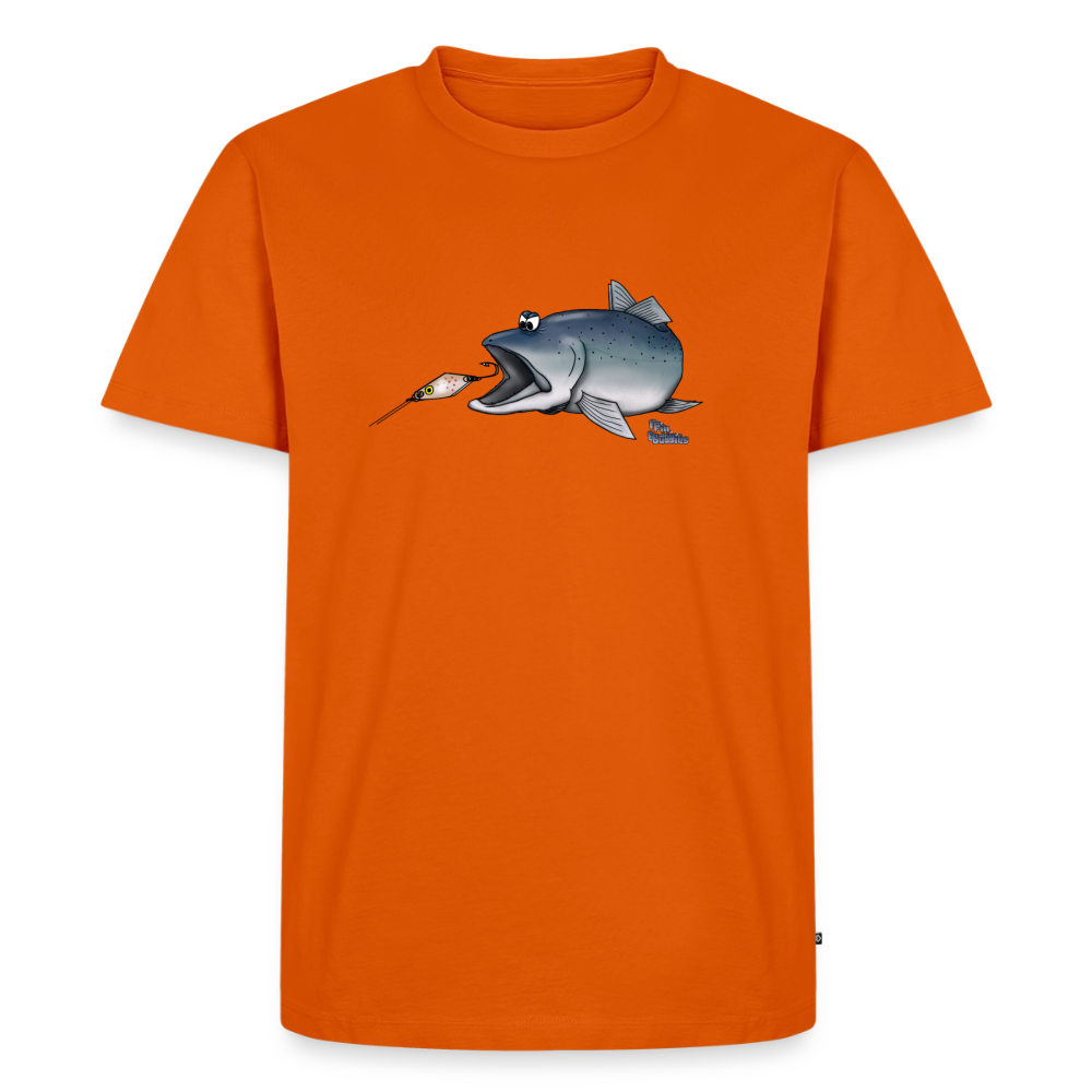 Forelle mit Spoon - Premium Männer Bio T-Shirt - Orange 