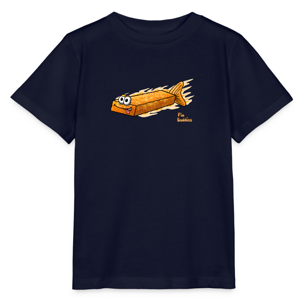 Fischstäbchen - Kinder Bio-T-Shirt - Navy