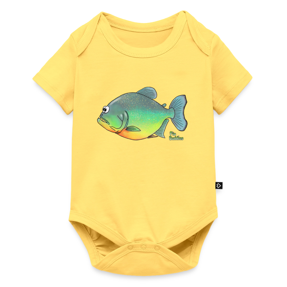 Piranha - Baby Bio-Kurzarm-Body - Pastellgelb