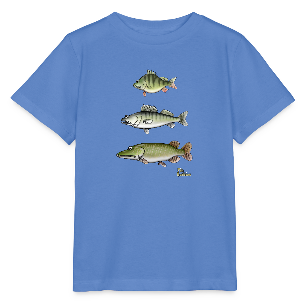 Hecht Zander Barsch Triple - Kinder Bio-T-Shirt - Blau